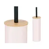 Toilet Brush Pink Metal Bamboo Plastic 9,5 X 27 X 9,5 cm (6 Units)