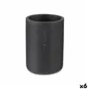 Toothbrush Holder Black Resin 7,8 x 10,5 x 7,8 cm (6 Units)