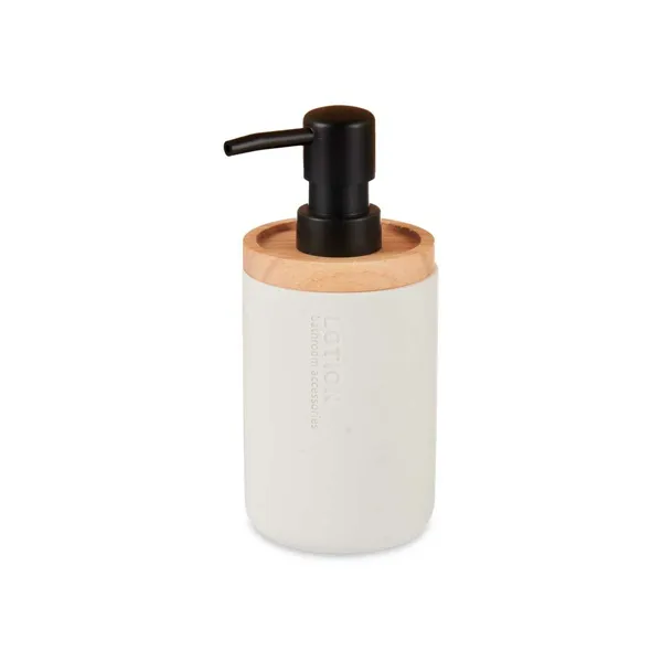 Soap Dispenser White Wood Resin Plastic (6 Units)