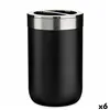 Toothbrush Holder Black Silver Plastic 7,7 x 11,2 x 7,7 cm (6 Units)