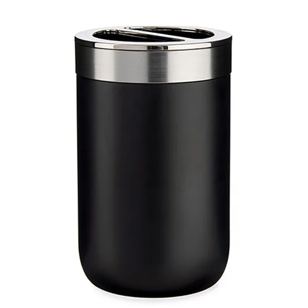 Toothbrush Holder Black Silver Plastic 7,7 x 11,2 x 7,7 cm (6 Units)