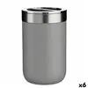 Toothbrush Holder Grey Silver Plastic 7,7 x 11,2 x 7,7 cm (6 Units)