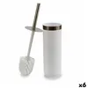 Toilet Brush White Silver Plastic 9,5 x 38,5 x 9,5 cm (6 Units)