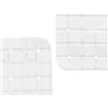 Non-slip Shower Mat Frames White PVC 67,7 x 38,5 x 0,7 cm (6 Units)