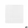 Non-slip Shower Mat Frames White PVC 50,3 x 50,3 x 0,7 cm (6 Units)