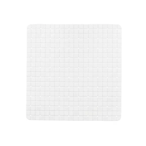 Non-slip Shower Mat Frames White PVC 50,3 x 50,3 x 0,7 cm (6 Units)