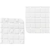 Non-slip Shower Mat Frames White PVC 50,3 x 50,3 x 0,7 cm (6 Units)