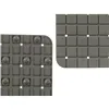 Non-slip Shower Mat Frames Grey PVC 50,3 x 50,3 x 0,7 cm (6 Units)