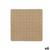 Non-slip Shower Mat Frames Beige PVC 50,3 x 50,3 x 0,7 cm (6 Units)