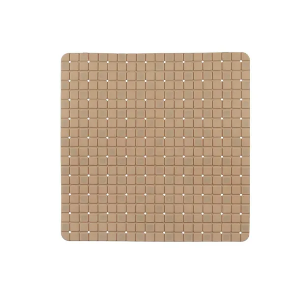 Non-slip Shower Mat Frames Beige PVC 50,3 x 50,3 x 0,7 cm (6 Units)