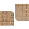 Non-slip Shower Mat Frames Beige PVC 50,3 x 50,3 x 0,7 cm (6 Units)