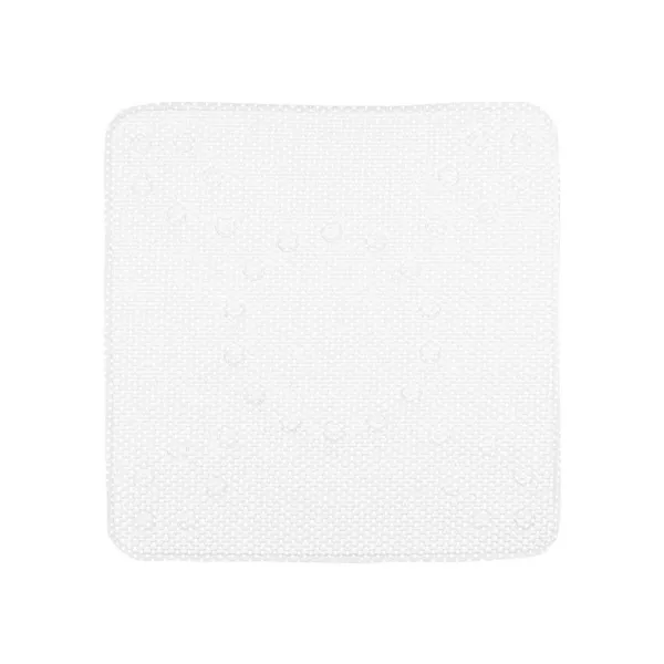 Non-slip Shower Mat White PVC 53 x 52,5 x 1 cm (6 Units)