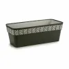 Self-watering planter Stefanplast Orfeo Anthracite Plastic 18 x 17 x 49,5 cm (12 Units)