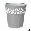 Self-watering flowerpot Stefanplast Cloe Grey Plastic 29 x 29 x 29 cm (6 Units)