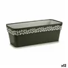 Self-watering planter Stefanplast Cloe Anthracite Plastic 49,5 x 17 x 19 cm (12 Units)