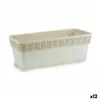 Self-watering planter Stefanplast Orfeo White Plastic 18,5 x 17 x 49,3 cm (12 Units)