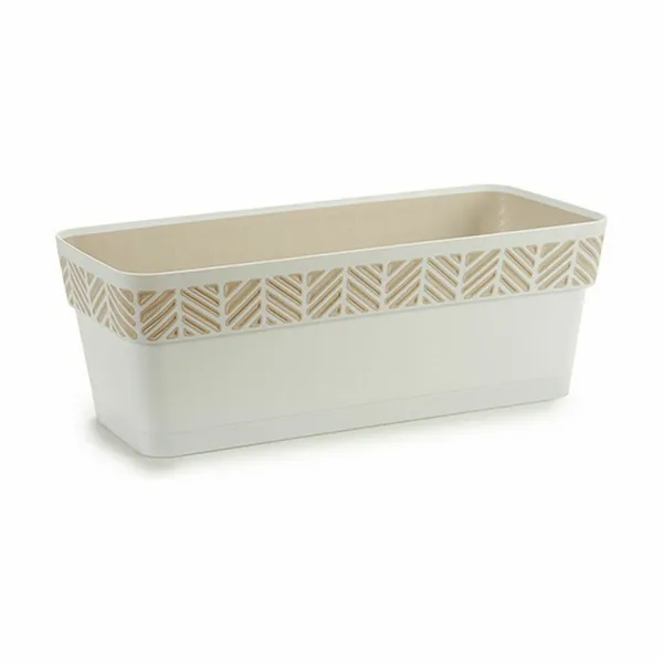 Self-watering planter Stefanplast Orfeo White Plastic 18,5 x 17 x 49,3 cm (12 Units)