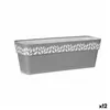 Self-watering planter Stefanplast Cloe Grey Plastic 49,5 x 17 x 19 cm (12 Units)