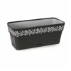 Self-watering planter Stefanplast Gaia Anthracite Plastic 13,3 x 12,3 x 29,3 cm (12 Units)