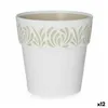 Self-watering flowerpot Stefanplast Gaia White Plastic 15 x 15 x 15 cm (12 Units)