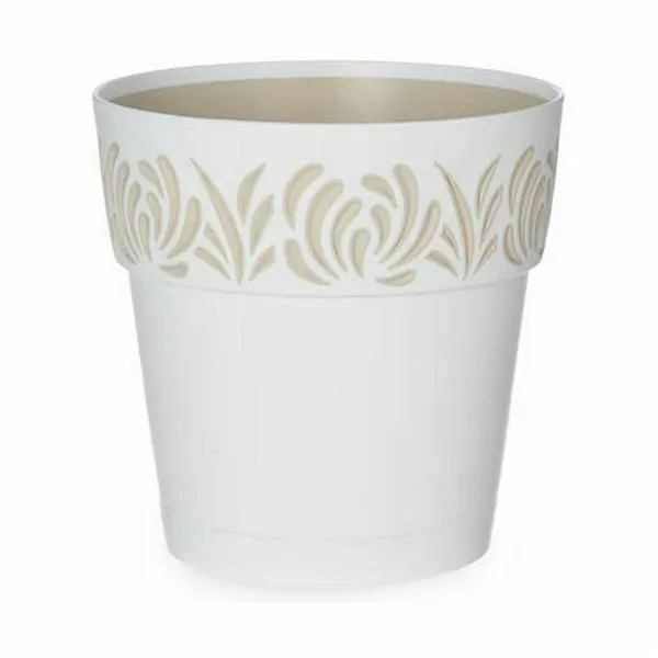 Self-watering flowerpot Stefanplast Gaia White Plastic 15 x 15 x 15 cm (12 Units)