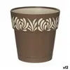 Self-watering flowerpot Stefanplast Gaia Brown Plastic 15 x 15 x 15 cm (12 Units)