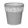 Self-watering flowerpot Stefanplast Gaia Grey Plastic 19 x 19 x 19 cm (12 Units)