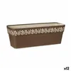 Self-watering planter Stefanplast Gaia Brown Plastic 18 x 17 x 49,5 cm (12 Units)