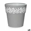 Self-watering flowerpot Stefanplast Gaia Grey Plastic 25 x 25 x 25 cm (6 Units)