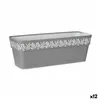 Self-watering planter Stefanplast Gaia Grey Plastic 49,5 x 17 x 19 cm (12 Units)