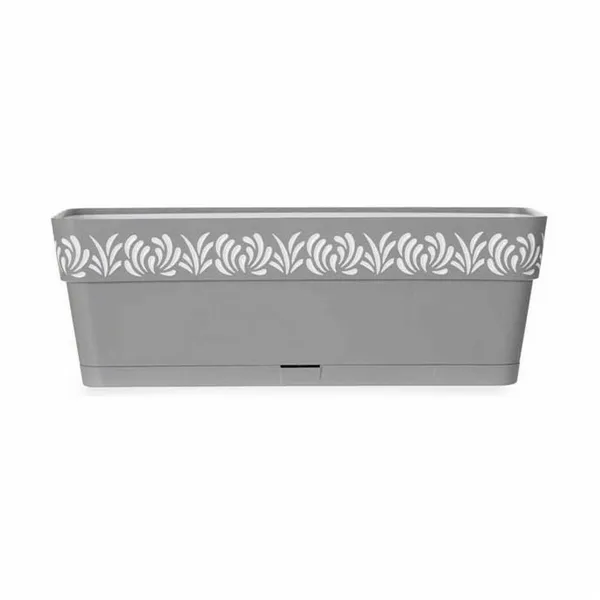 Self-watering planter Stefanplast Gaia Grey Plastic 49,5 x 17 x 19 cm (12 Units)