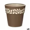 Self-watering flowerpot Stefanplast Cloe Brown Plastic 25 x 25 x 25 cm (6 Units)