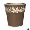 Self-watering flowerpot Stefanplast Gaia Brown Plastic 25 x 25 x 25 cm (6 Units)