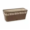 Self-watering planter Stefanplast Gaia Brown Plastic 13,3 x 12,3 x 29,3 cm (12 Units)