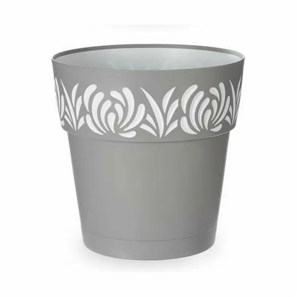 Self-watering flowerpot Stefanplast Gaia Grey Plastic 29 x 29 x 29 cm (6 Units)