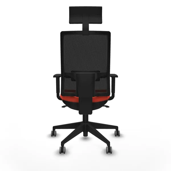 Office Chair with Headrest Piqueras y Crespo 1D066G1 Dark Orange
