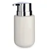 Soap Dispenser White Silver Metal Ceramic 300 ml (6 Units)