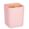 Toothbrush Holder Pink Bamboo polypropylene 9 x 11 x 9 cm (6 Units)