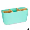 Toothbrush Holder Green Bamboo polypropylene 21 x 10 x 9 cm (6 Units)