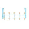 Door Coat Rack Blue Wood Metal 35 x 17 x 15 cm (6 Units)