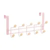 Door Coat Rack Pink Wood Metal 35 x 17 x 15 cm (6 Units)