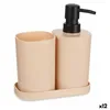 Bath Set Black Beige polypropylene (12 Units)