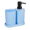 Bath Set Blue Black polypropylene (12 Units)