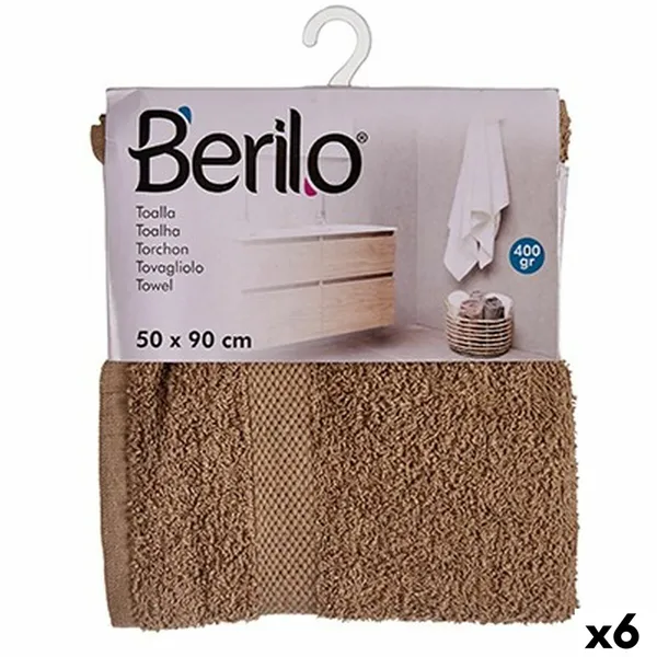 Bath towel Camel 50 x 90 cm (6 Units)