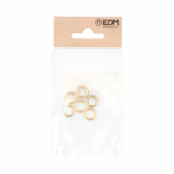 Washers EDM OV02 Oval Hinges Brass Ø 12 mm 12 x 8 x 1,5 mm