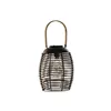 Solar lamp DKD Home Decor Brown Black Bamboo Rattan 22 x 22 x 39 cm