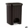 Pedal bin Stefanplast Elegance Brown Plastic 6 L (6 Units)