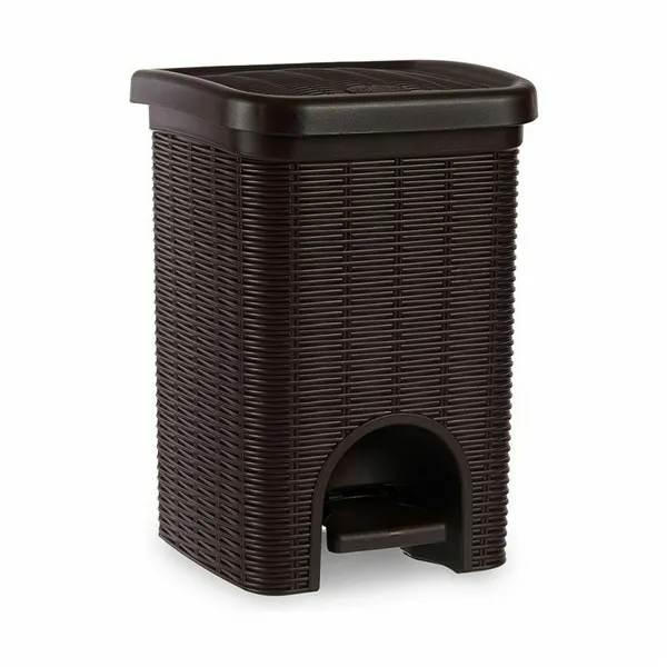 Pedal bin Stefanplast Elegance Brown Plastic 6 L (6 Units)