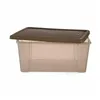 Storage Box with Lid Stefanplast Elegance Brown Plastic 29 x 17 x 39 cm (6 Units)