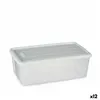 Storage Box with Lid Stefanplast Elegance White Plastic 5 L 19,5 x 11,5 x 33 cm (12 Units)